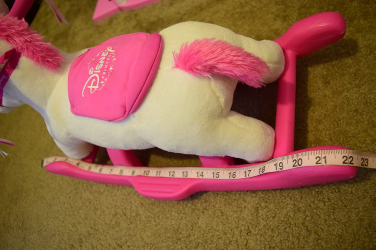 happy trails pink plush rocking pony