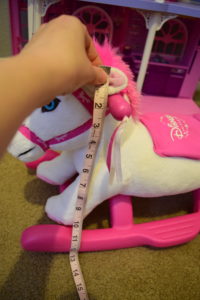 Disney princess pink plush rocking pony horse height