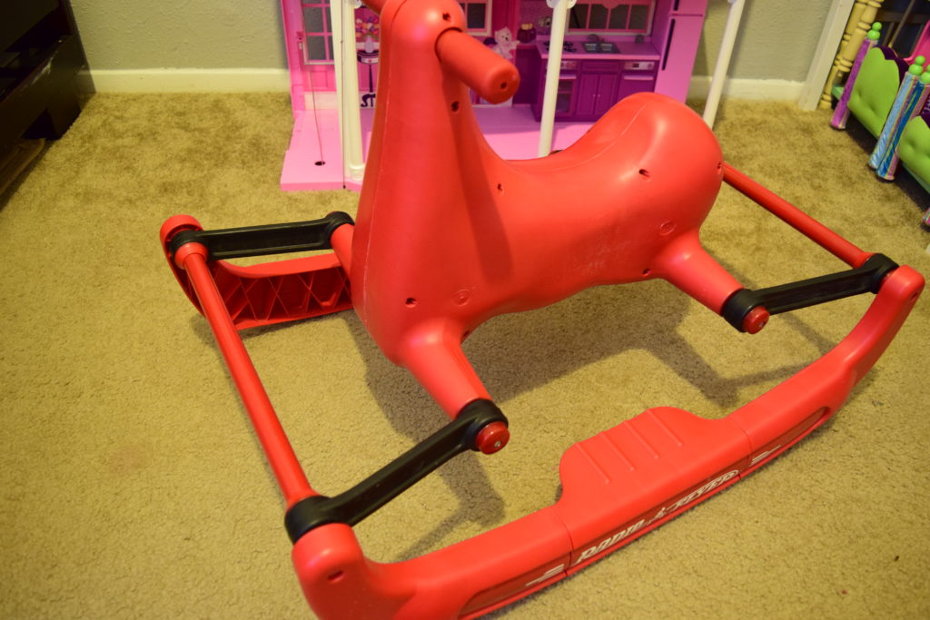 Radio Flyer bouncy horse plastic frame parts joined together