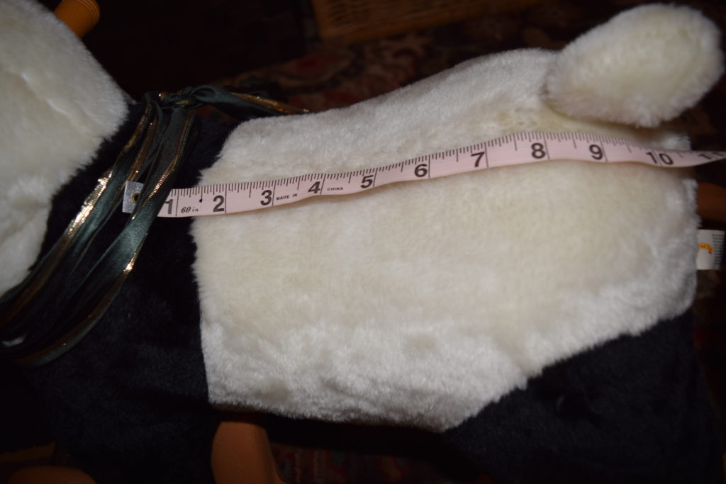 panda rocking animal seat length measurement