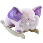 rockabye rocking elephant toy for babies and toddlers to ride on