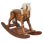 Large wooden rocking horse for toddlers kids and children