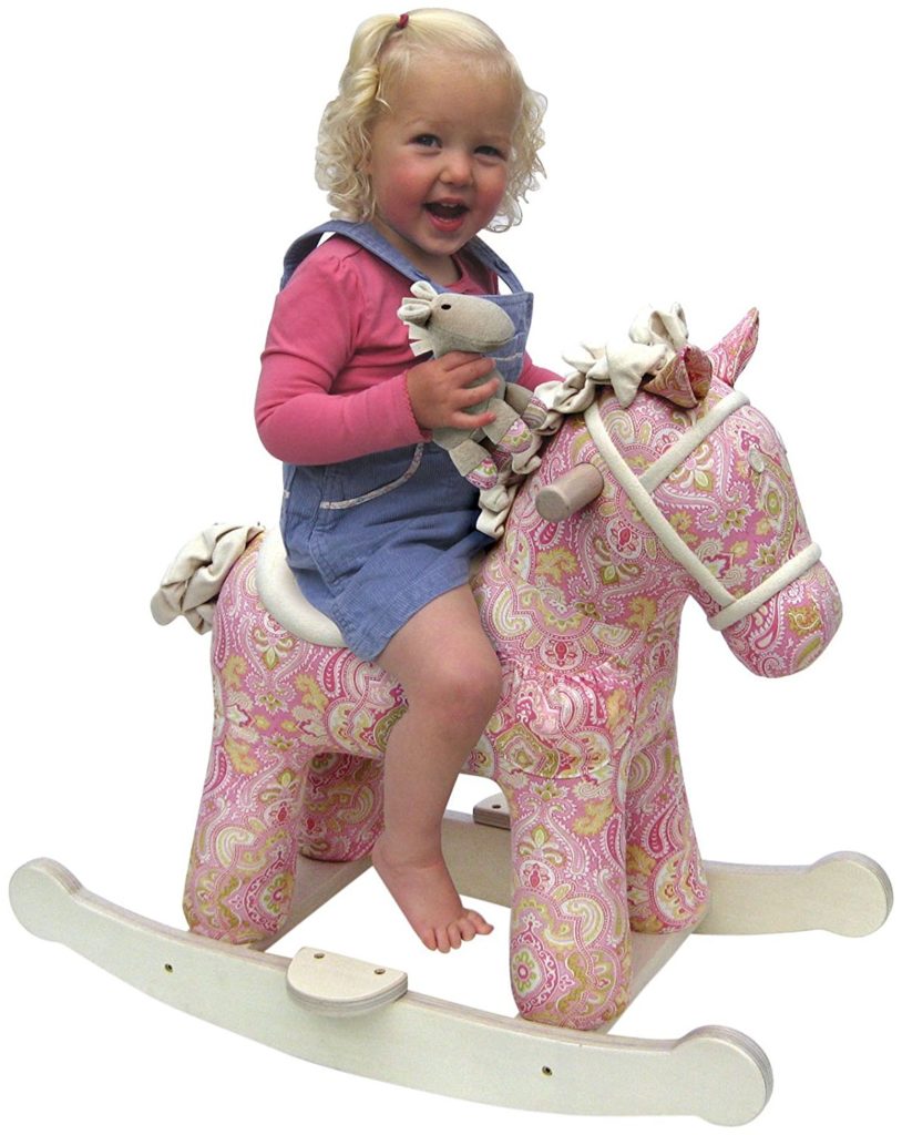 little girl rocking horse