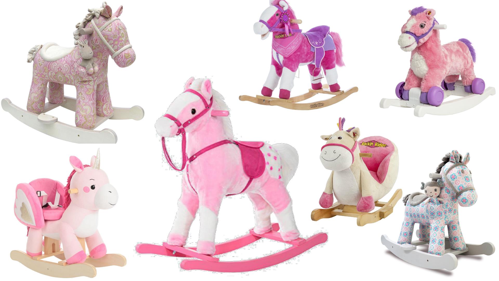 pink plush rocking horse