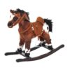 Qaba Plush Rocking Horse with Sound for Toddlers & Kids Ride on