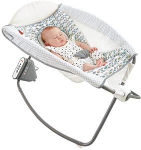 Fisher-Price auto rock 'n play incline sleeper for babies with motor rocks babies to sleep