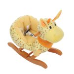 Labebe plush rocking giraffe animal with seat belt for babies toddlers ride on toy