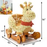 Labebe Rocking Giraffe with Seat for Babies & Toddlers Animal Ride on Toy measurements
