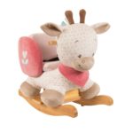 rocking giraffe with seat and belt for 1 - 2 year old babies toddlers animal toy to ride on