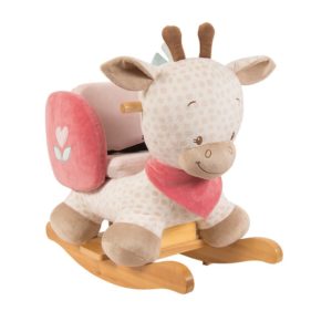 New Baby Kids Toy Plush Rocking Horse Little Giraffe Theme Style Riding Rocker 