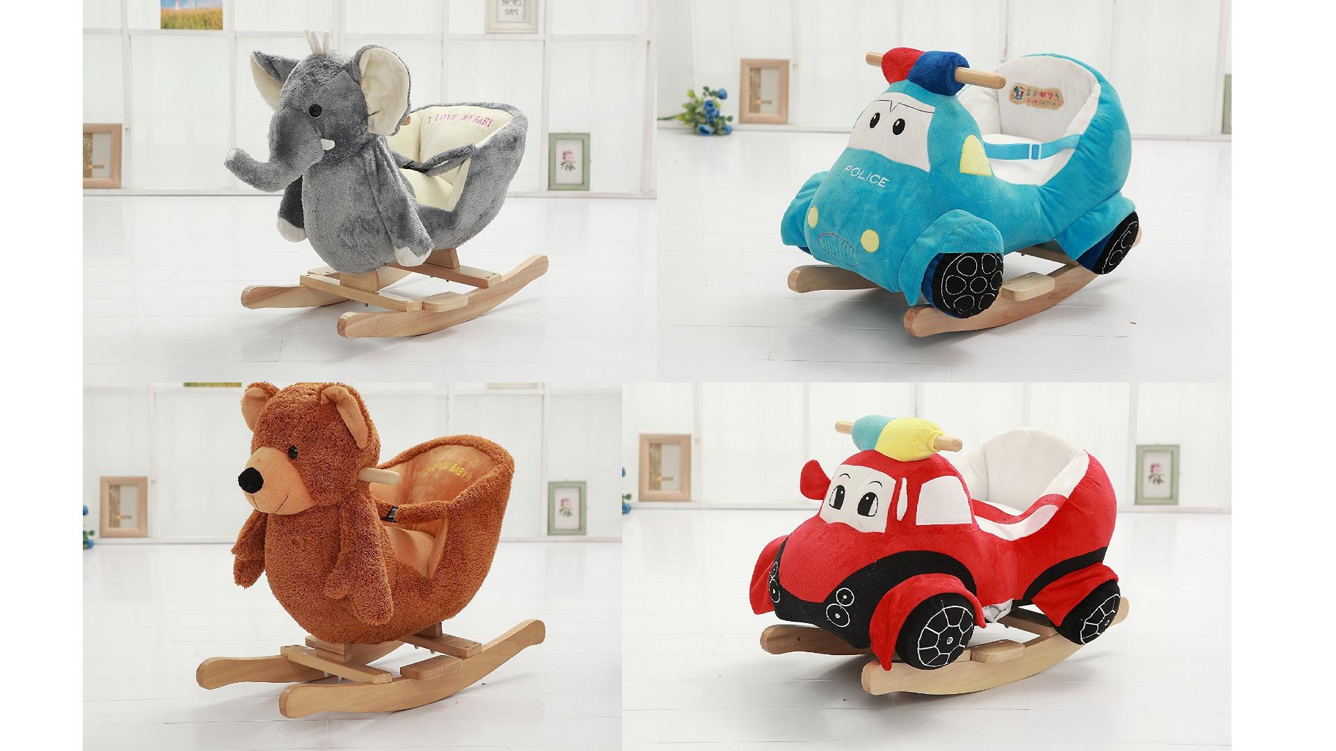 plush rocking animals with seats for babies and toddlers