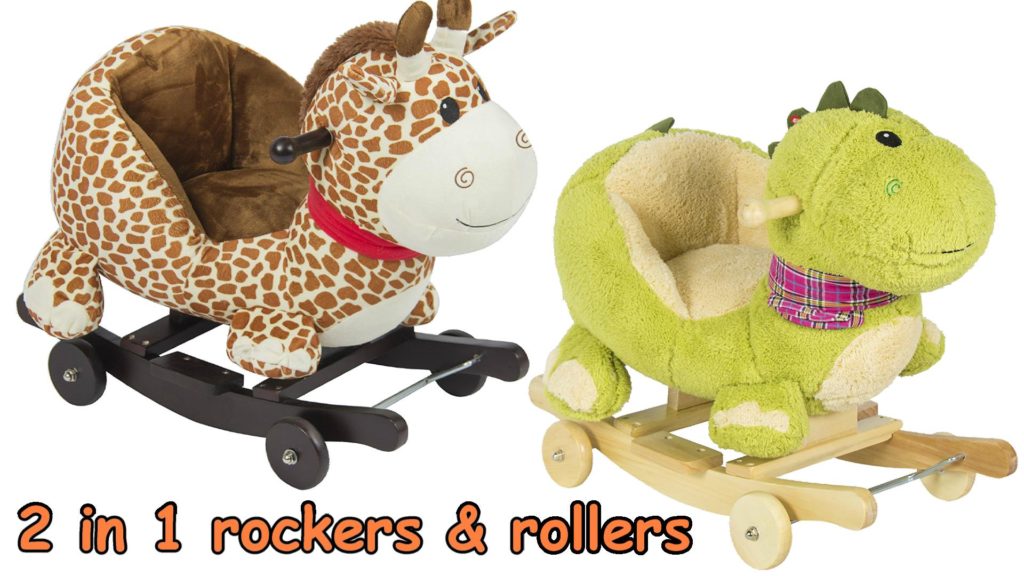 plush rocking horse with wheels