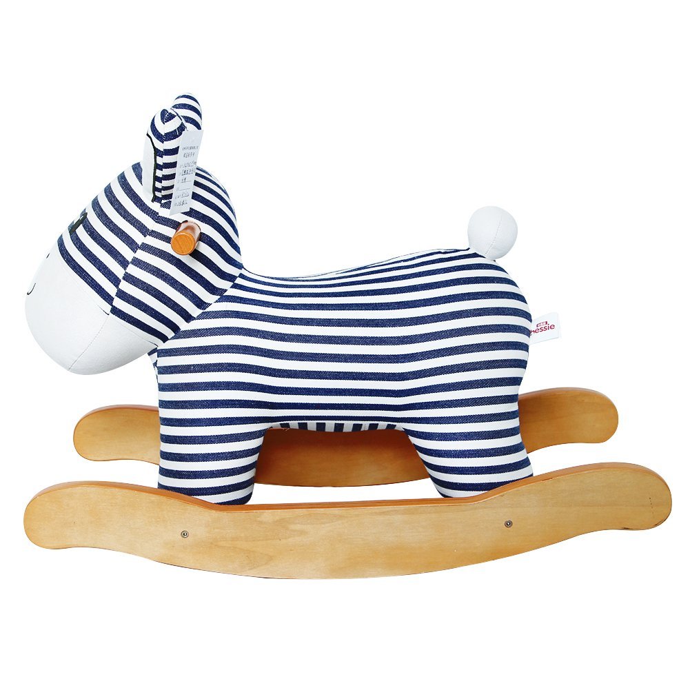 Rocking zebra for babies and toddlers to ride on