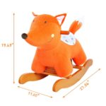 Labebe plush rocking fox animal for babies toddlers ride on toy adorable gift