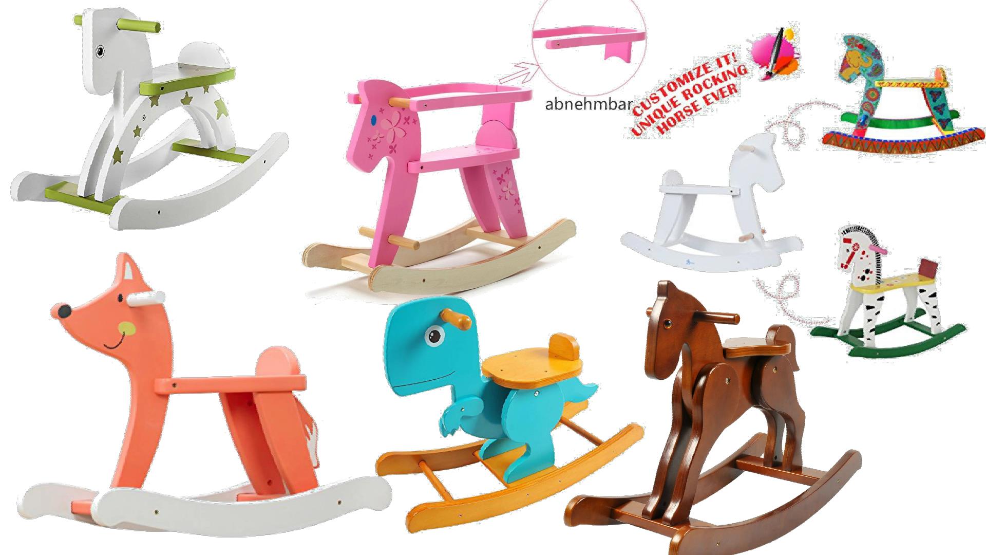 Labebe wooden rocking horses and animal rockers for babies and toddlers