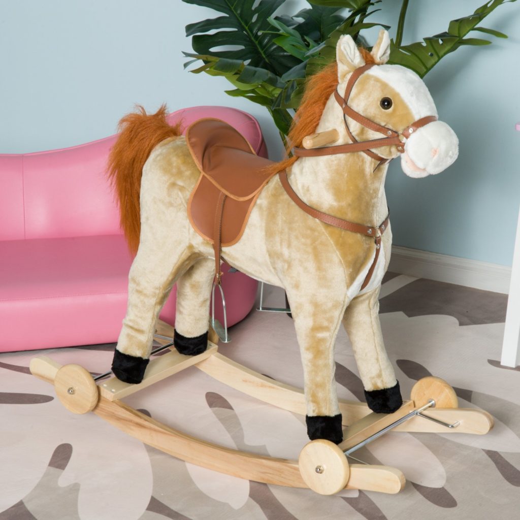 qaba horse with wheels