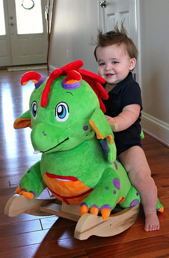 Rockabye dragon rocker for babies and toddlers rocking toy ride on