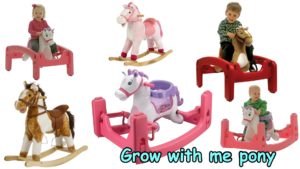 Rockin Rider converitble grow with me pony bouncer and spring rocking horse for babies and toddlers