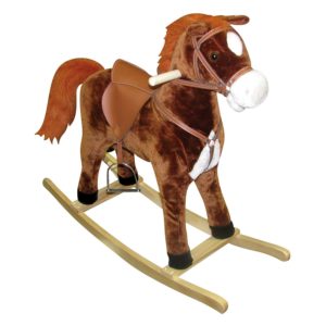 Charm Company plush rocking horse with sound and movement for toddlers kids