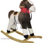 Charm Company plush rocking horse with sound and movement for toddlers and kids