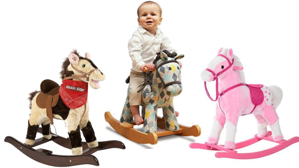 riding a toy horse