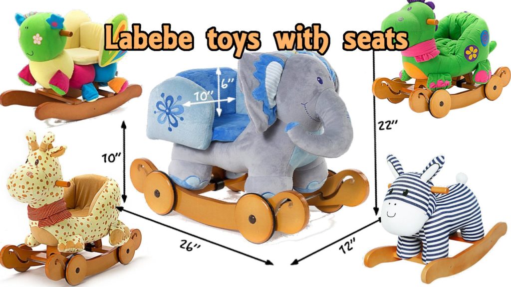 kids rocking horse toys with seats wheels for babies toddlers