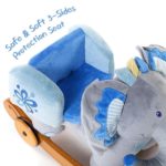 Labebe elephant rocking animal toy with soft and cozy seat is deep and comfortable