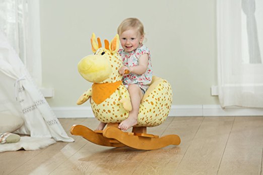 adorable plush rocking giraffe chair rocker for baby nursery room decoration