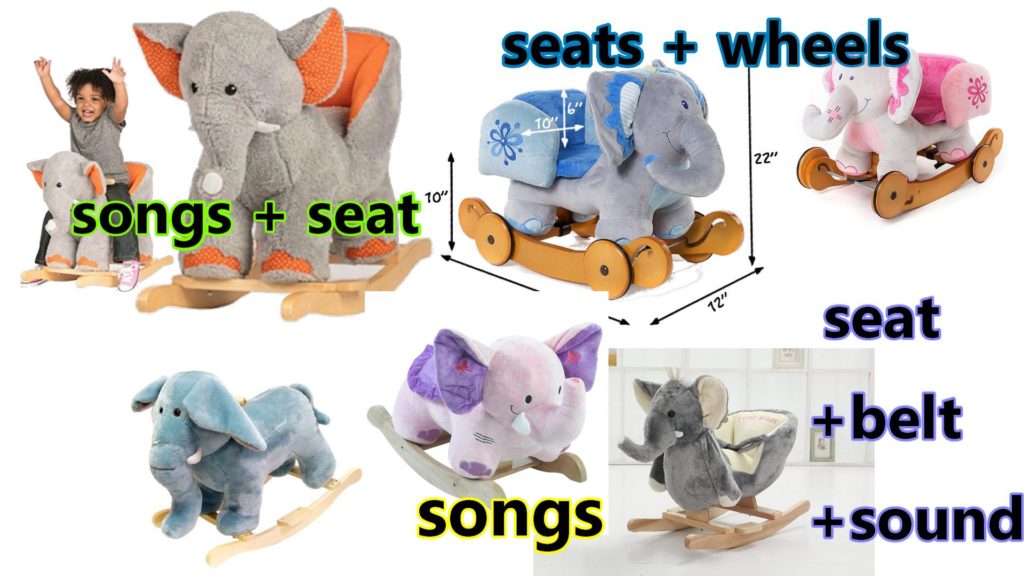 plush rocking elephant rockers for babies toddlers animal chair toys ride on