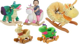 Baby rocking horses ride on toys plush rockers soft seats chairs nursery furniture 1 year old 