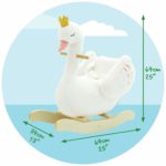 Labebe Plush Swan Rocking Horse with Seat and Belt for Babies and Toddlers dimensions