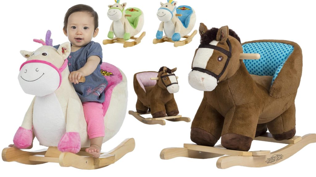 Rockin Rider plush baby rocking horses with seats to ride on toys