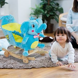 plush rocking elephant chair seat for babies and toddlers dimensions and specifics