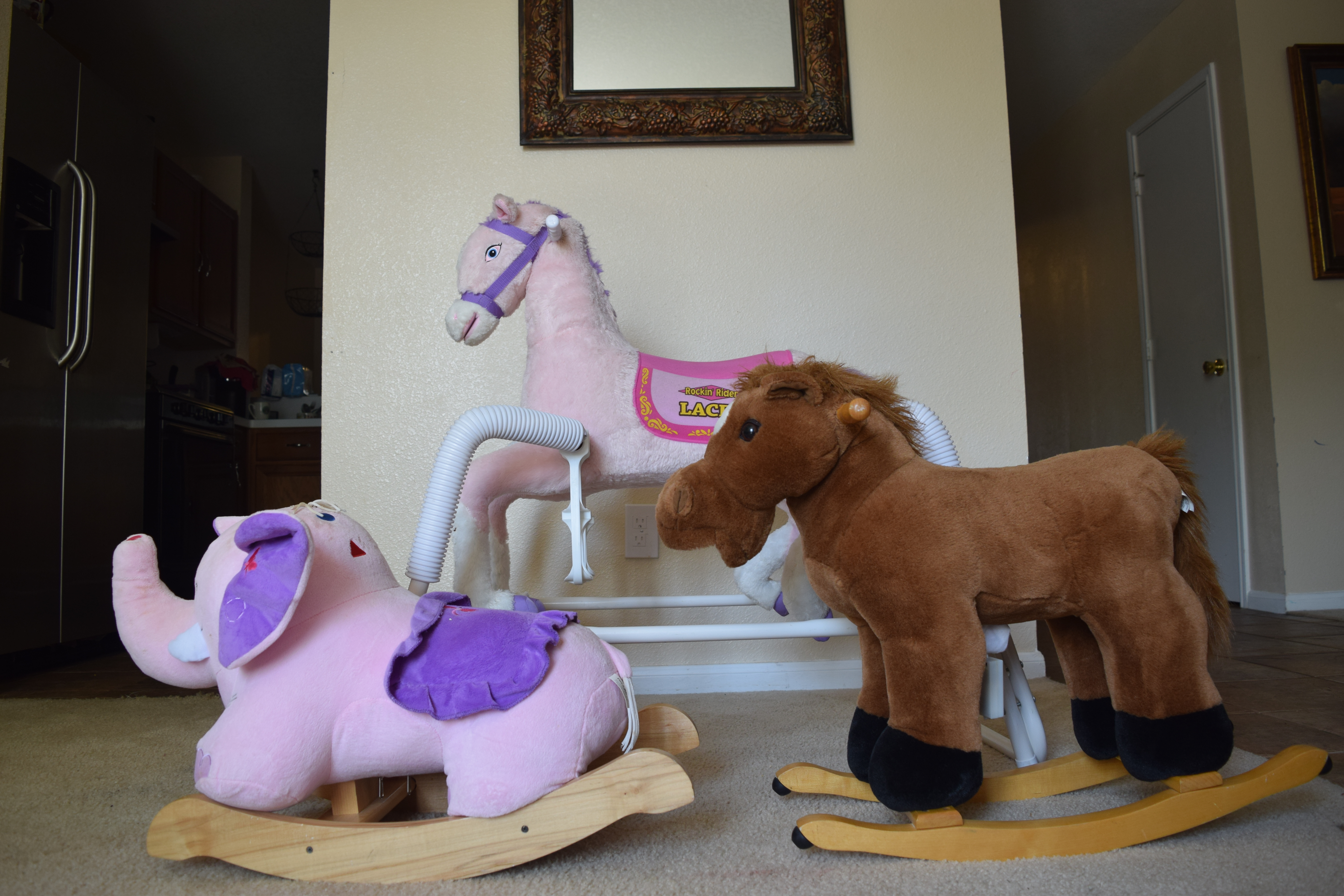 Compare Rockin Rider Lacey spring horse size to regular rocking horses