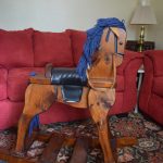 Wooden rocking horse for toddlers and kids ride on toy