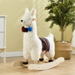 Rocking horse Llama plush ride on toy for babies and toddlers
