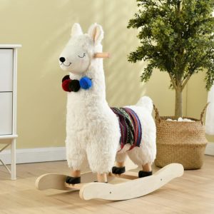 Rocking horse Llama stuffed plush ride on toy for babies and toddlers kids