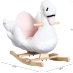 Qaba plush rocking swan toy for babies and toddlers