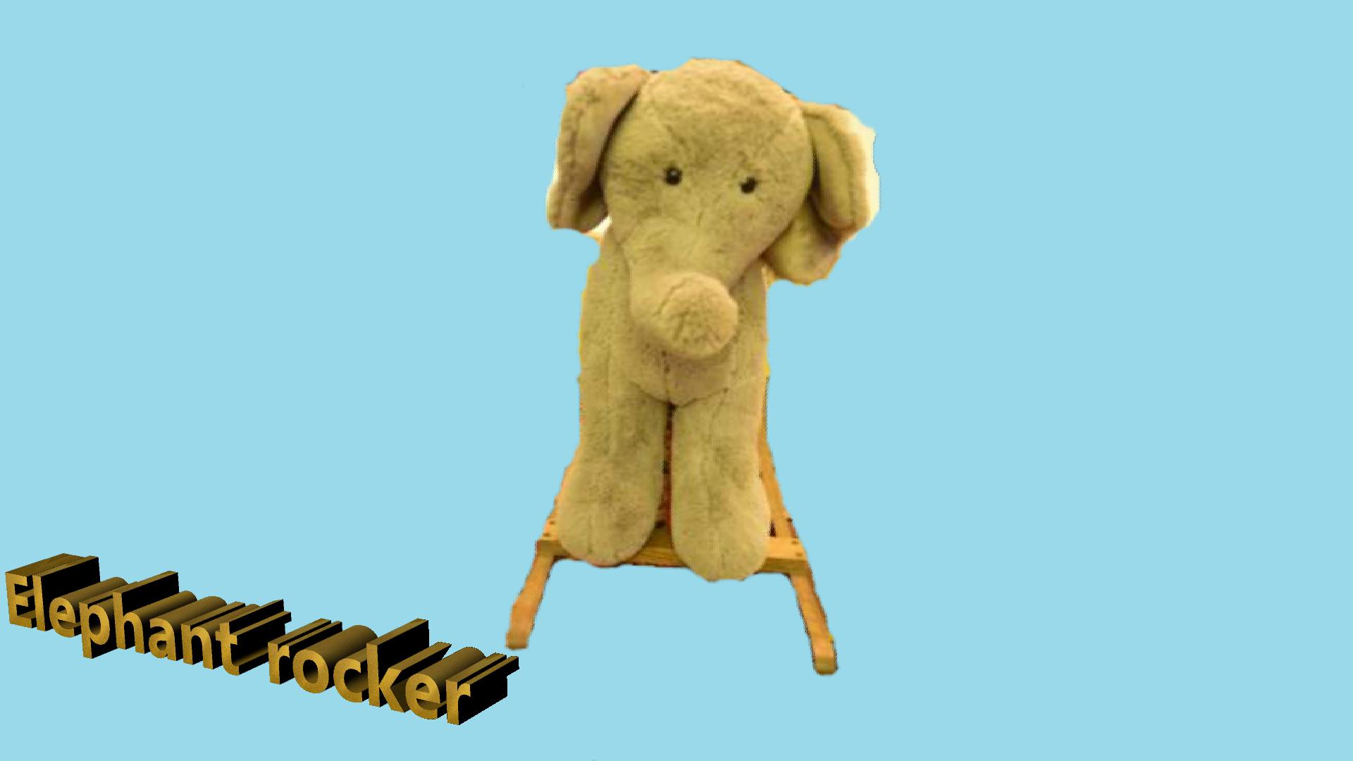 plush elephant rocking horse