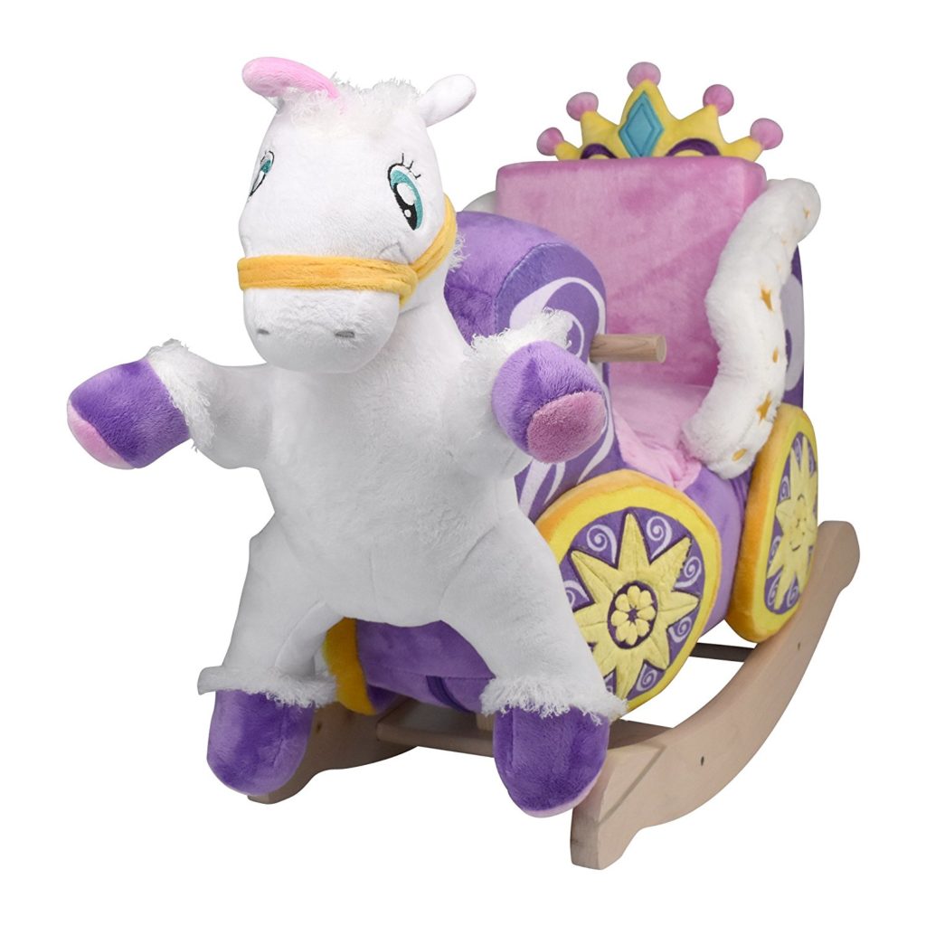 pink plush rocking horse